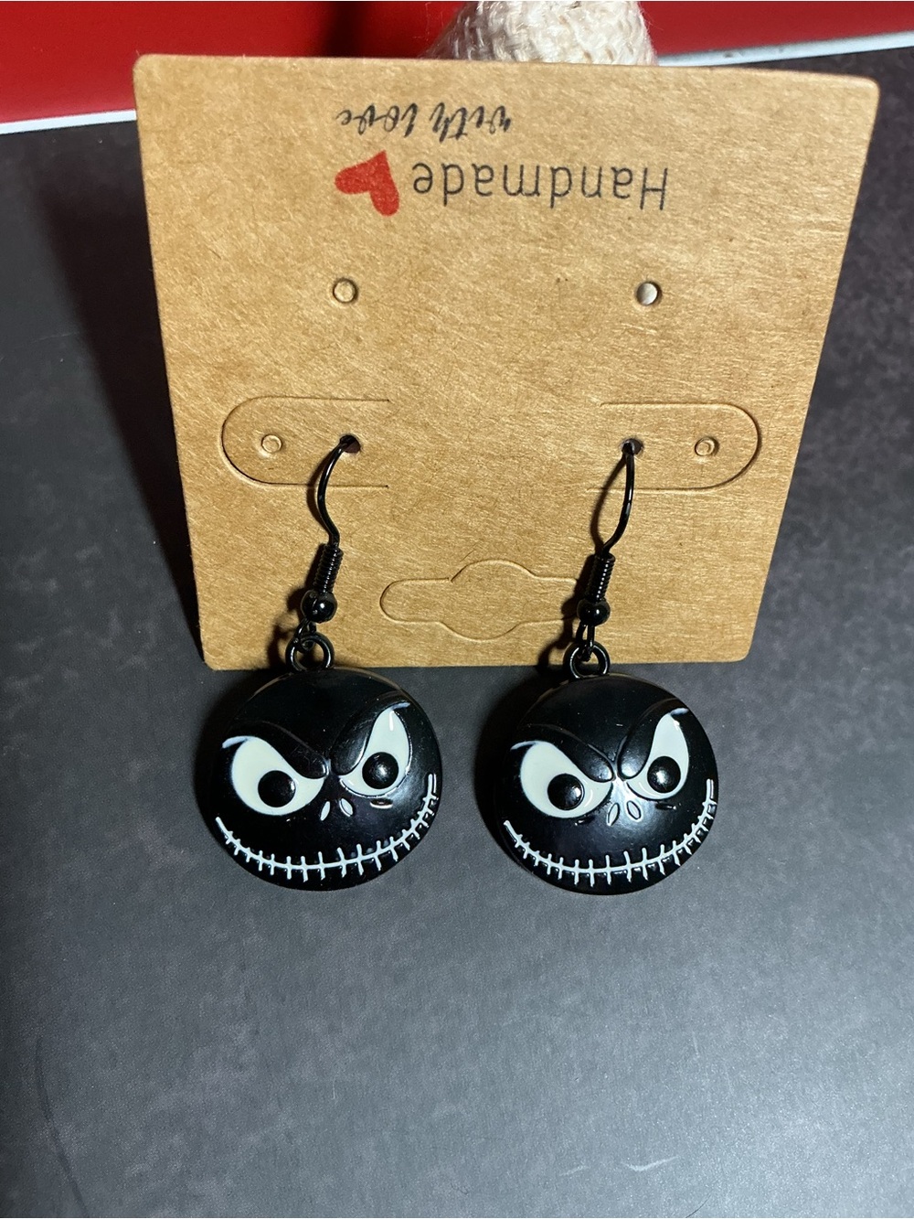 The. Nightmare Before Christmas Jack Skellington Face Earrings